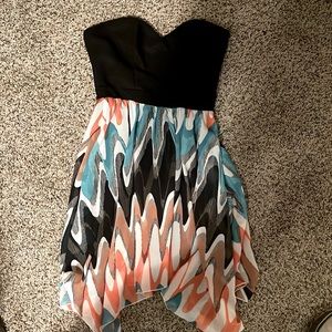 Juniors size small strapless dress